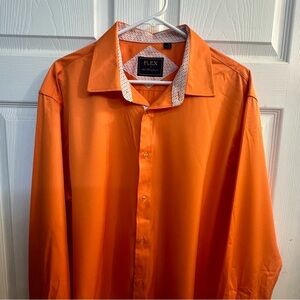 FLEX Men's Tennessee Orange Dress Shirt w Flip Cuffs Soft Size XL Button Up